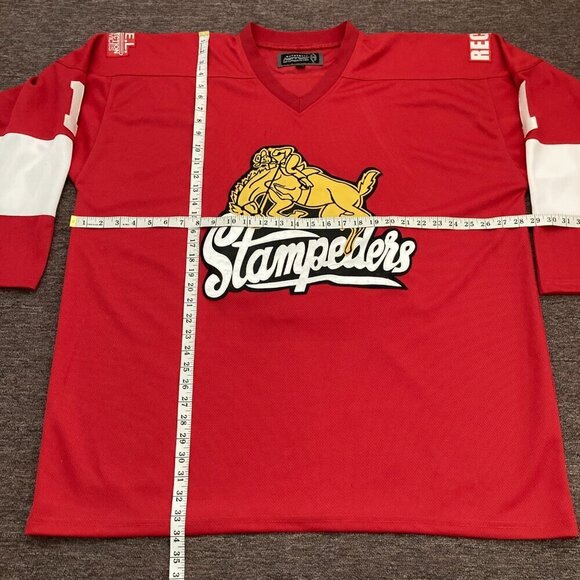 Harrow Sports Stampeders Jersey Men's Size XXL Red Horse #1 - Picture 11 of 13